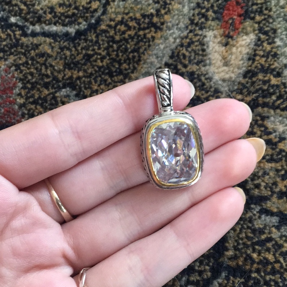 PRICE DROP: crystal silver and gold pendant